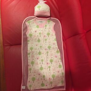 100% cotton baby sleep sak with cap